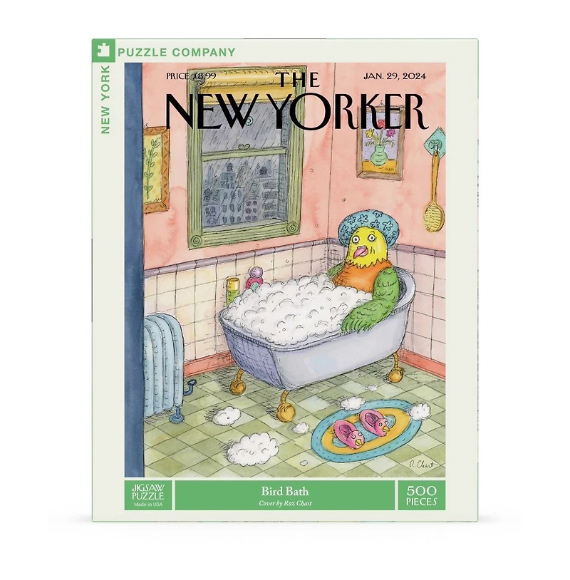 New York Puzzle Company Bird Bath 500 Piece Puzzle