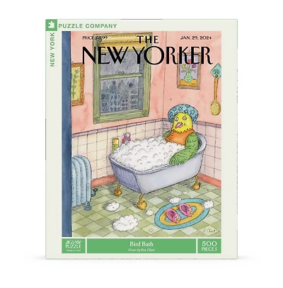 New York Puzzle Company Bird Bath 500 Piece Puzzle