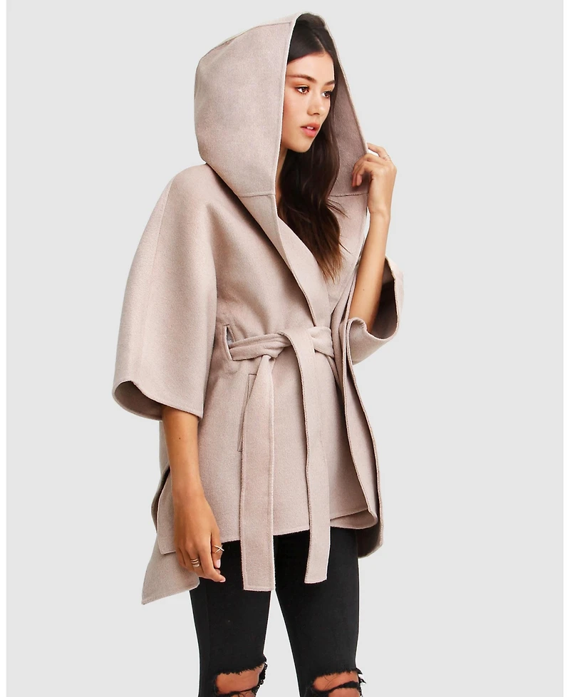Belle & Bloom Women's Jackson Landing Wool Blend Cape Coat