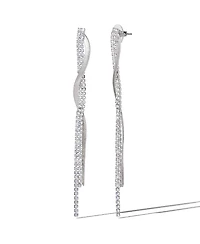 Jessica Simpson Silver Linear Drop Earrings