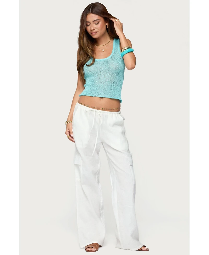 Edikted Women's Eleora Sequin Knit Tank Top