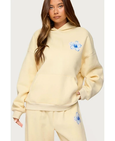 Edikted Womens Tropical Bloom Hoodie