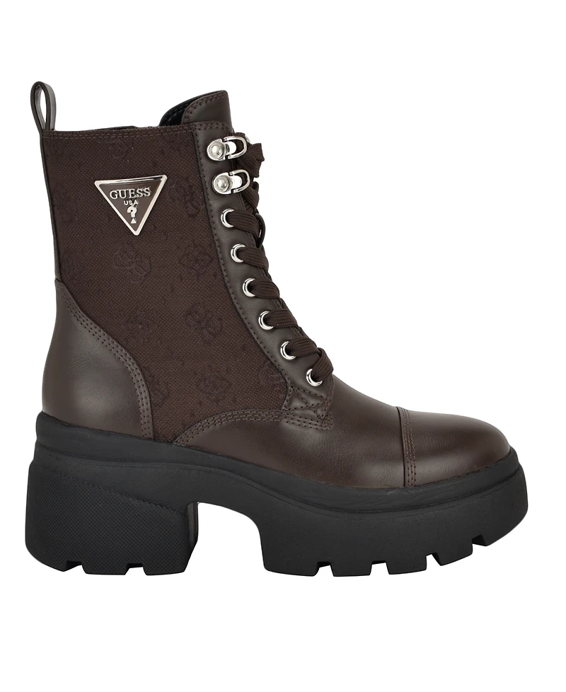 Guess Women's Yarini Platform Lug Combat Boots