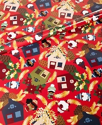 Black Paper Party Gnomie Houses Gift Wrap