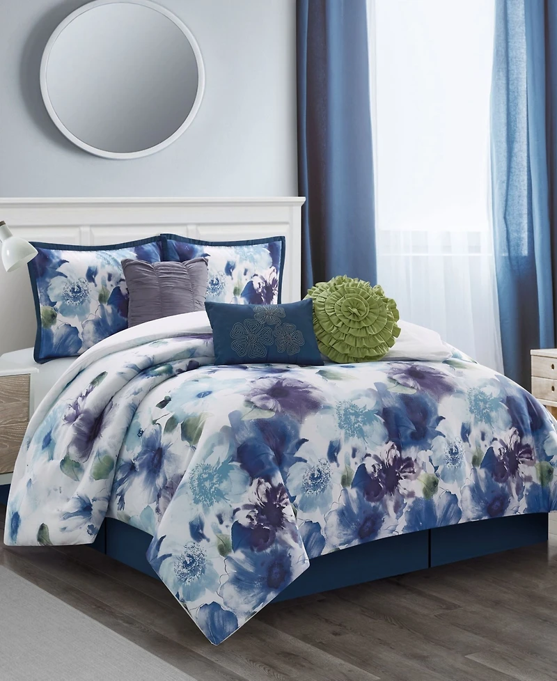 Stratford Park Elissa Floral 7-Pc. Comforter Set