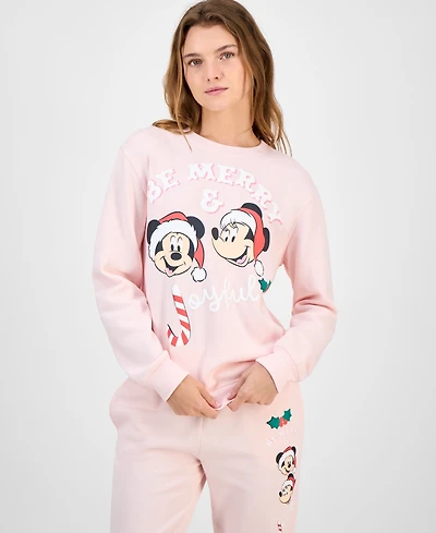 Disney Juniors' Merry & Joyful Crewneck Sweatshirt