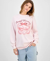 Rebellious One Juniors' Peaceful Harmony-Graphic Sweatshirt