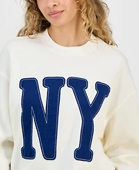 Rebellious One Juniors' Ny-Applique Sweatshirt
