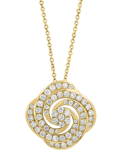 Effy Collection Diamond Pendant Necklace (1-1/20 ct. t.w.) in 14k Yellow Gold, 17" + 1" extender