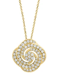 Effy Collection Diamond Pendant Necklace (1-1/20 ct. t.w.) in 14k Yellow Gold, 17" + 1" extender