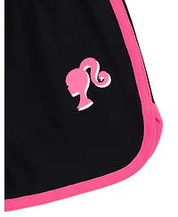 Barbie Girls French Terry T-Shirt and Active Retro Dolphin Shorts Outfit Set
