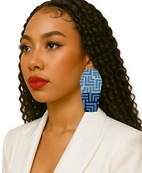 Swanky Designs Geometric Gemma Stud Earrings