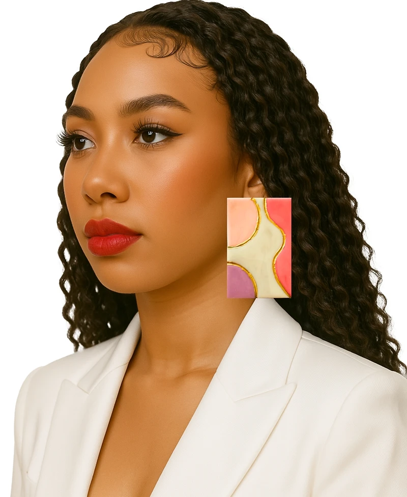 Swanky Designs Harper Studs Geometric Earrings