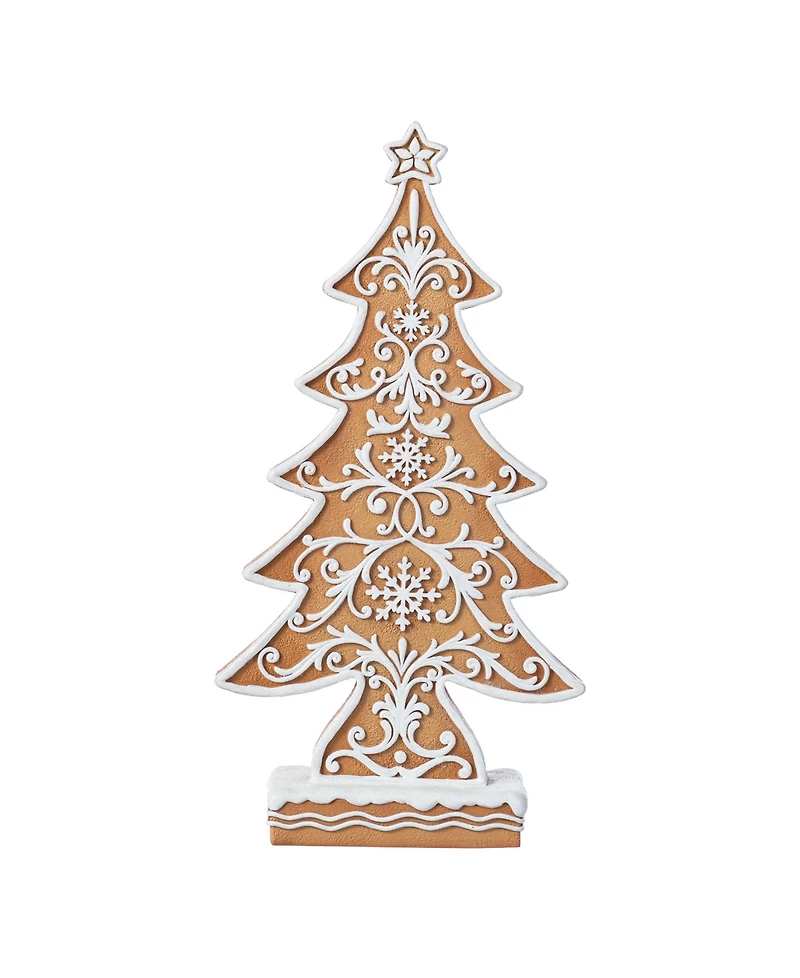 Glitzhome 14.5" Resin Christmas Tree Figurine
