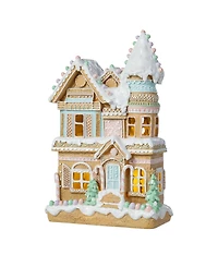 Glitzhome 11.75" Resin Christmas Macaron Village