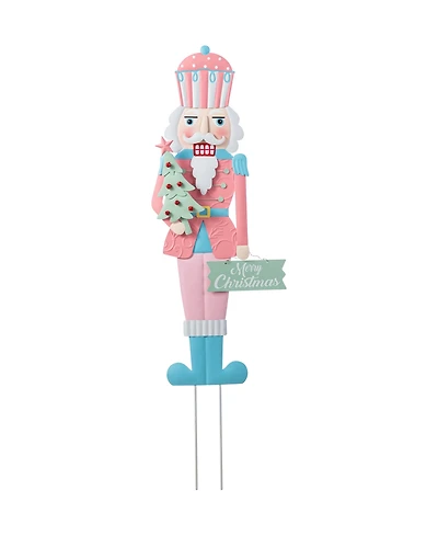 Glitzhome 36" Metal Christmas Nutcracker Yard Stake