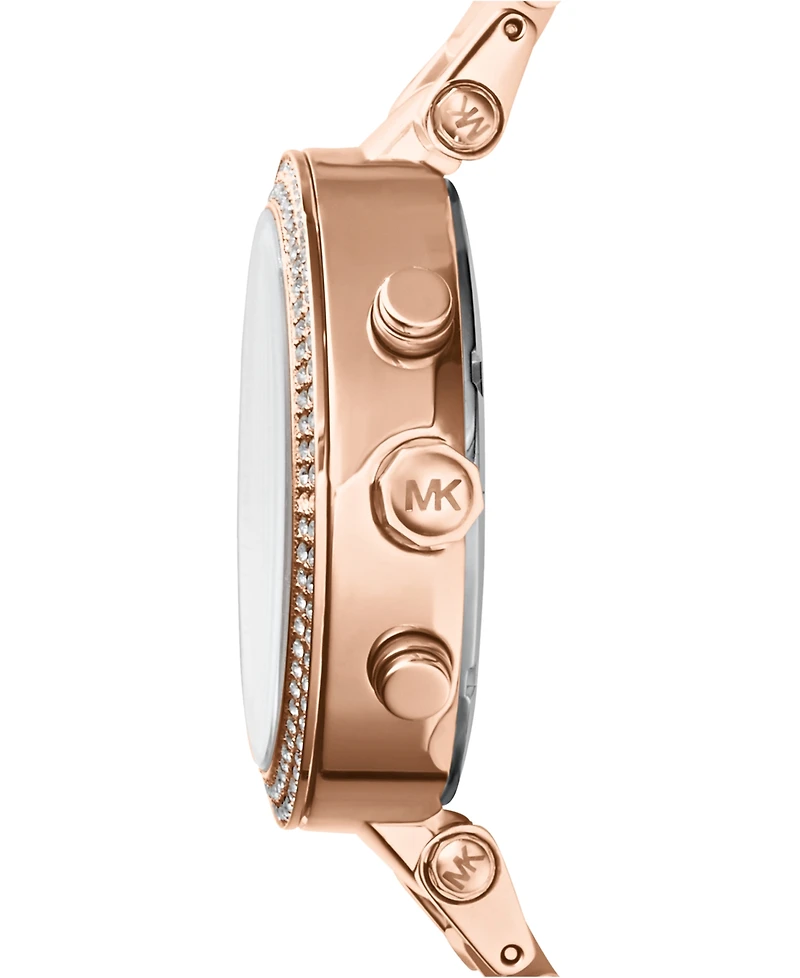 Michael Kors Women's Chronograph Parker Blush and Rose Gold-Tone Stainless Steel Bracelet Watch 39mm MK5896