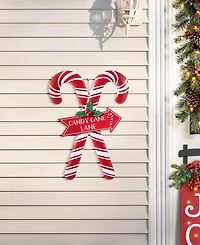 Glitzhome 30" Metal Christmas Candy Cane Yard Stake