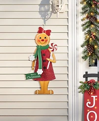 Glitzhome 36" Metal Christmas Gingerbread Man Yard Stake