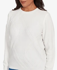 Alfred Dunner Petite Chenille Pullover Sweater