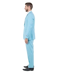 Stacy Adams Men's Solid Textured 3-Piece Jacket With Vest And Pants Suit Notch Lapel