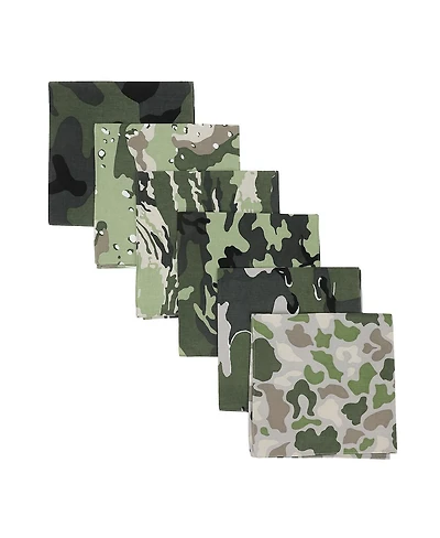 Camo Pattern 22" x 22" 6-Pack Bandana Set