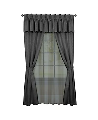 Kate Aurora Complete 6 Piece Attached Custom Jacquard & Sheer Window Curtain Set