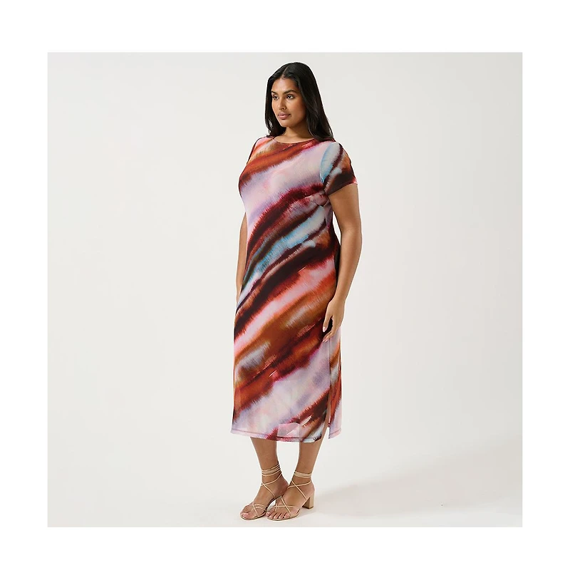 Estelle Sunshine Radiant Mesh Midi Dress