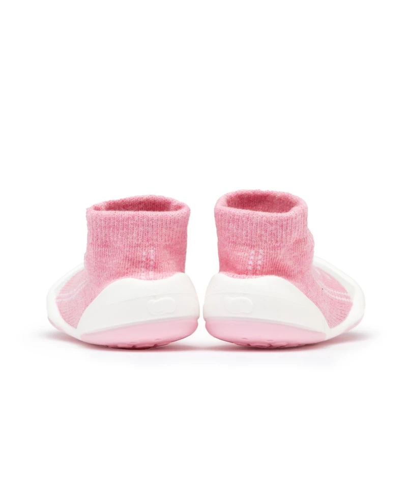 Komuello Infant Girl Breathable Washable Non-Slip Sock Shoes Sneakers - Pink