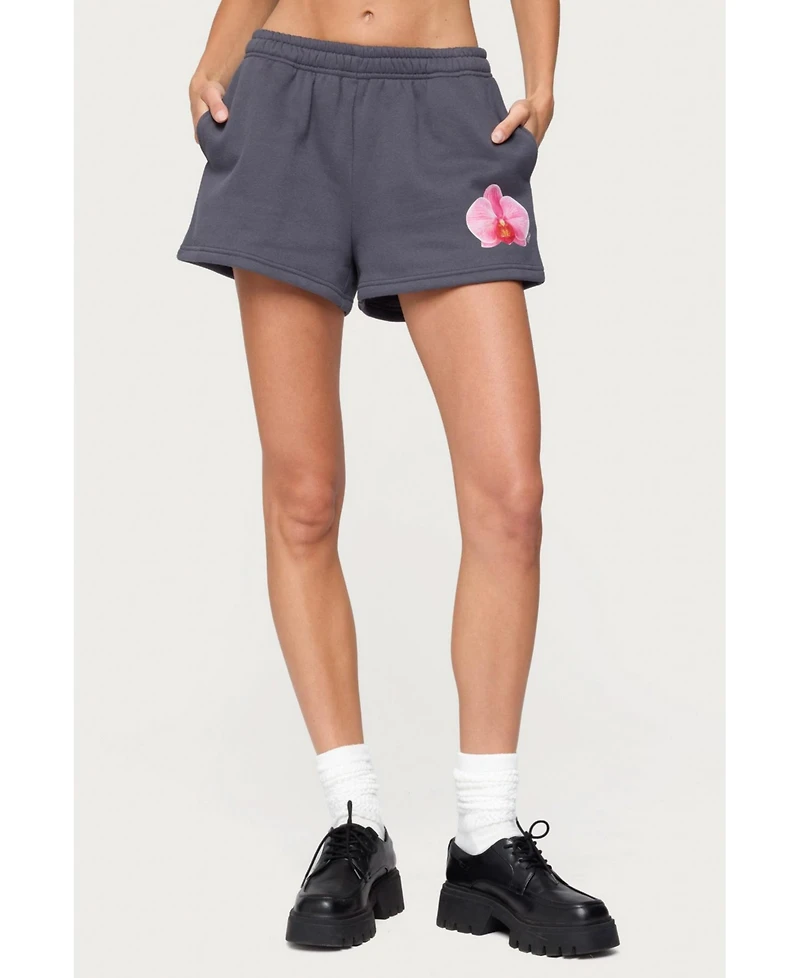 Edikted Women's Orchid Babe Sweat Shorts