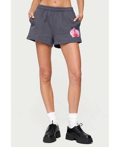 Edikted Women's Orchid Babe Sweat Shorts