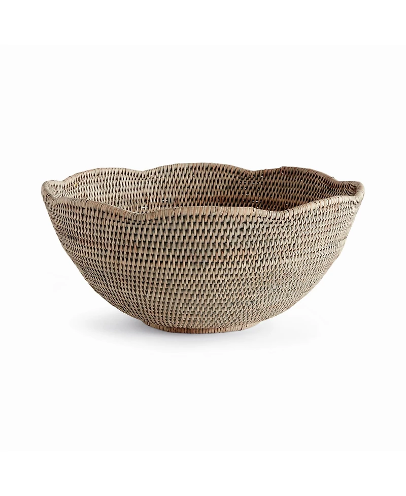Napa Home & Garden Burma Rattan Scalloped Edge Bowl Large
