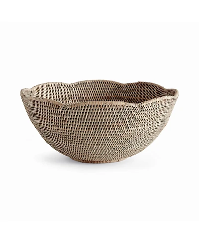 Napa Home & Garden Burma Rattan Scalloped Edge Bowl Large