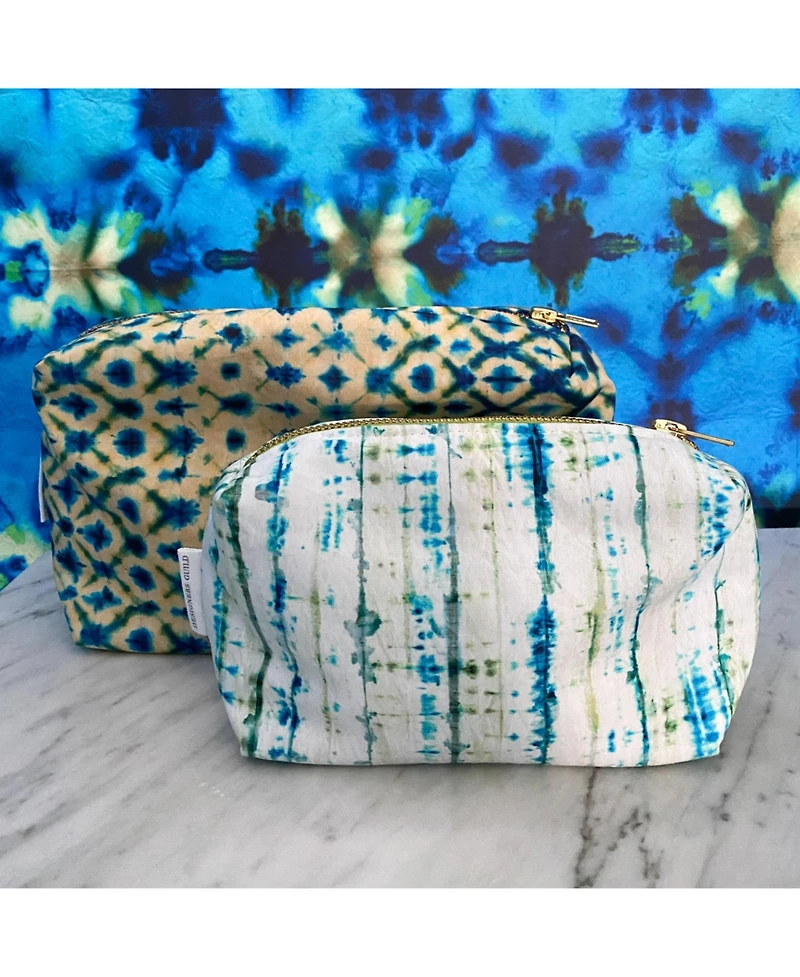 Designers Guild Shibori Cobalt Medium Toiletry Bag