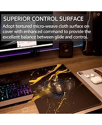 memzuoix Large Gaming Mouse Pad Extended Mousepad with Micro-Weave Cloth, Non-Slip Base, Water Resist Keyboard for Office Home, 31.5x15.7in