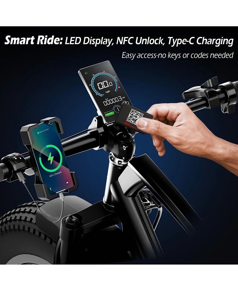 Mikolo Dual Motor Electric Bike for Adults 50MPH, 26 x4 Fat Tire All Terrain Ebikes, 7-Speed Gear Electric Bicycle for Men & Women