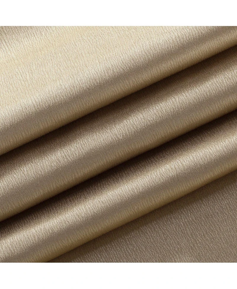 Kate Aurora Ultra Lux Faux Silk Regency Crinkle Rod Pocket Semi Sheer Single Curtain Panel - 52 in. W x 84 L