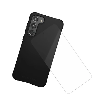 Case-Mate Protection Pack Tough Case and Glass Screen Protector for Samsung Galaxy S23 Plus-Black