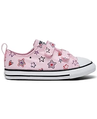 Converse Toddler Girls Chuck Taylor All Star Doodles 2V Stay-Put Closure Strap Low Top Casual Sneakers from Finish Line