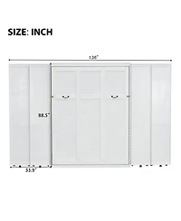 Streamdale Furniture Murphy Bed Wall Bed with Storage Doors