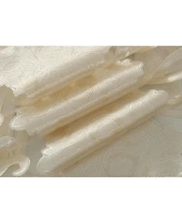 Kate Aurora Organza Sheer Milawi Complete 5 Piece Window Curtain Set