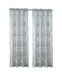 Kate Aurora Organza Sheer Milawi Complete 5 Piece Window Curtain Set