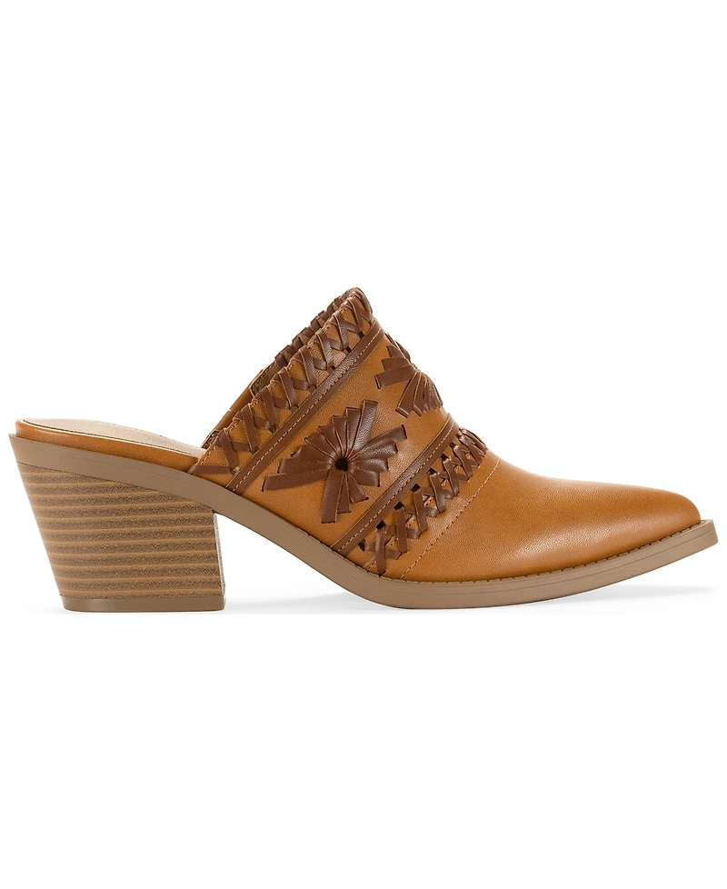 Style & Co Women's Lucyy Stitch Detail Block Heel Mules, Exclusively at Macy's