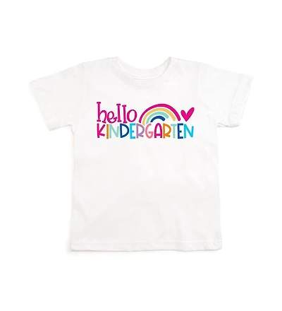 Sweet Wink Little and Big Girls Hello Kindergarten Short Sleeve T-Shirt