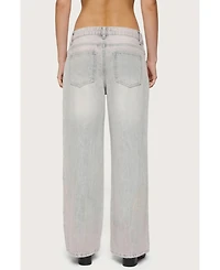 Edikted Women's Magda Low Rise Acid Wash Jeans