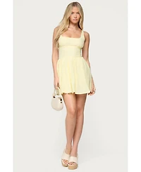 Edikted Women's Reina Embroidered Cotton Mini Dress