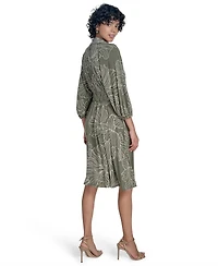 Calvin Klein Women's 3/4-Sleeve Jersey A-Line Dress