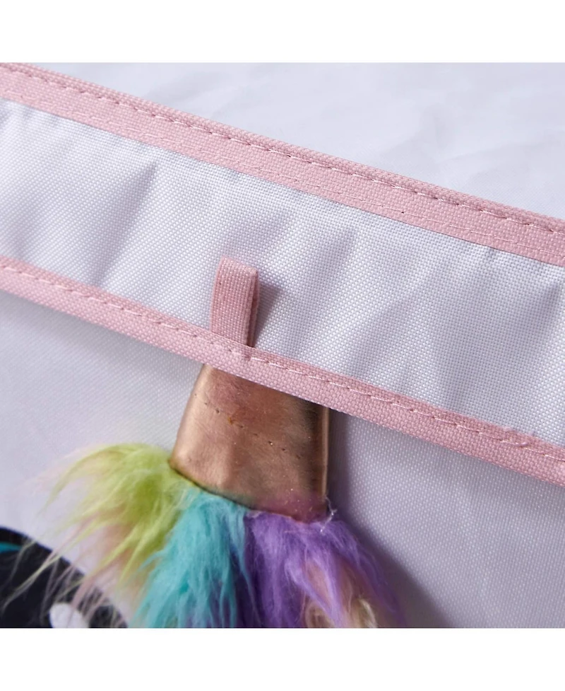 Cesicia Poly Canvas Collapsible Toy Storage Trunk, 28" W, Unicorn