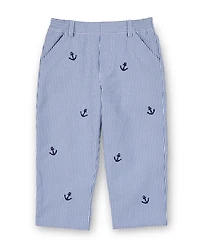 Florence Eiseman Little Boys Stripe Fake Fly Pants With Anchors