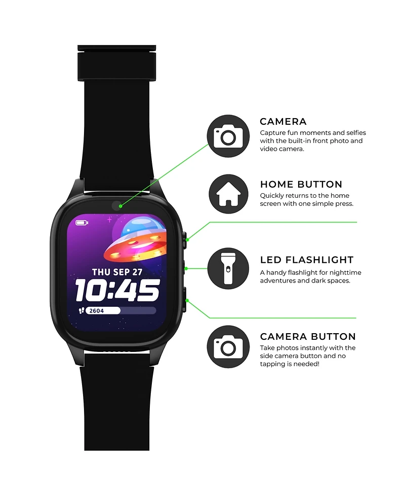 Playzoom 4 Kids Leather Silicone Strap Smartwatch